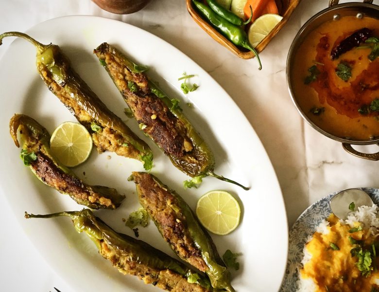 Bharwan Mirch (Chillies Stuffed with potato mix)