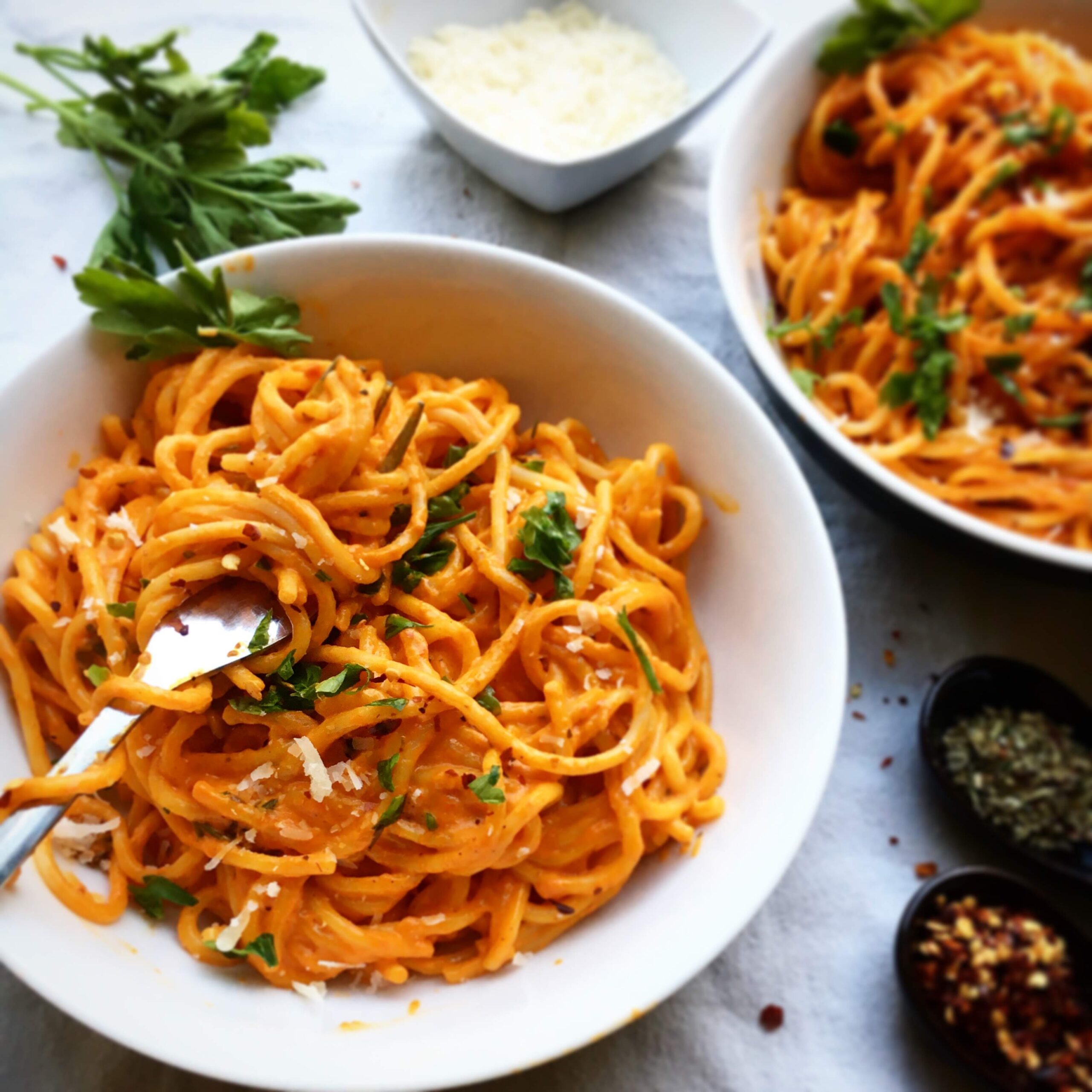 Creamy Roasted Red Pepper Pasta
