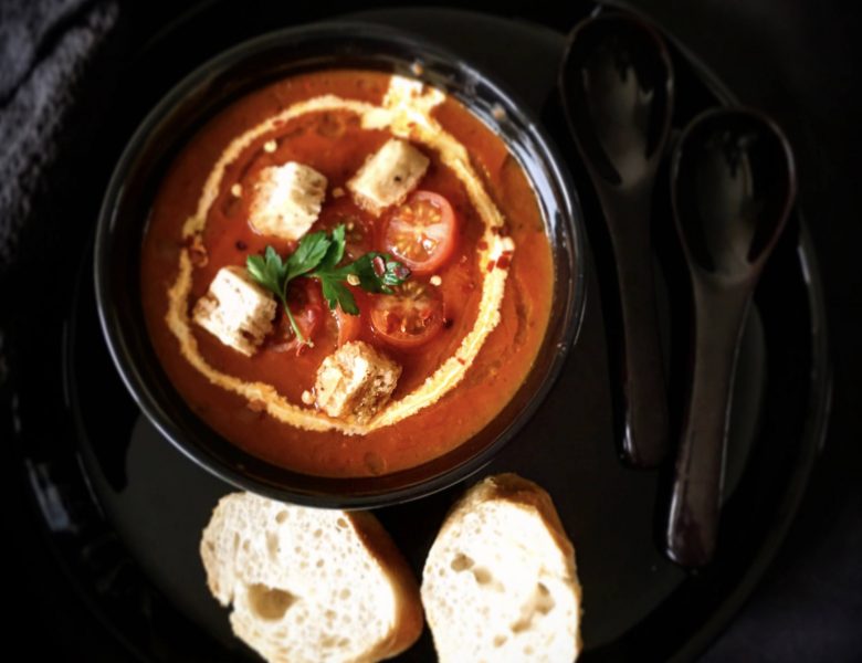 Roasted Red Pepper and Tomato Soup