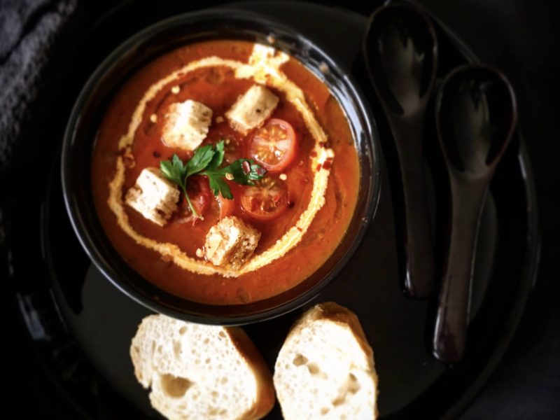Roasted Red Pepper and Tomato Soup