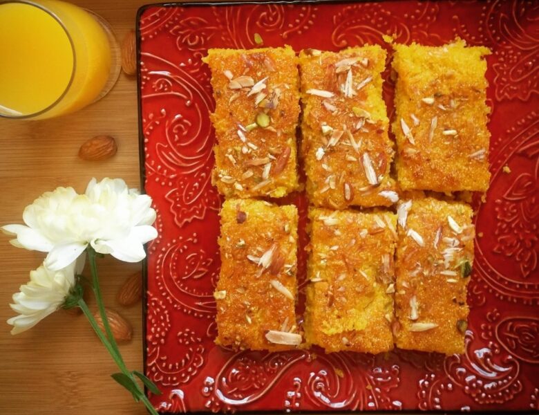 Eggless Mango Cake