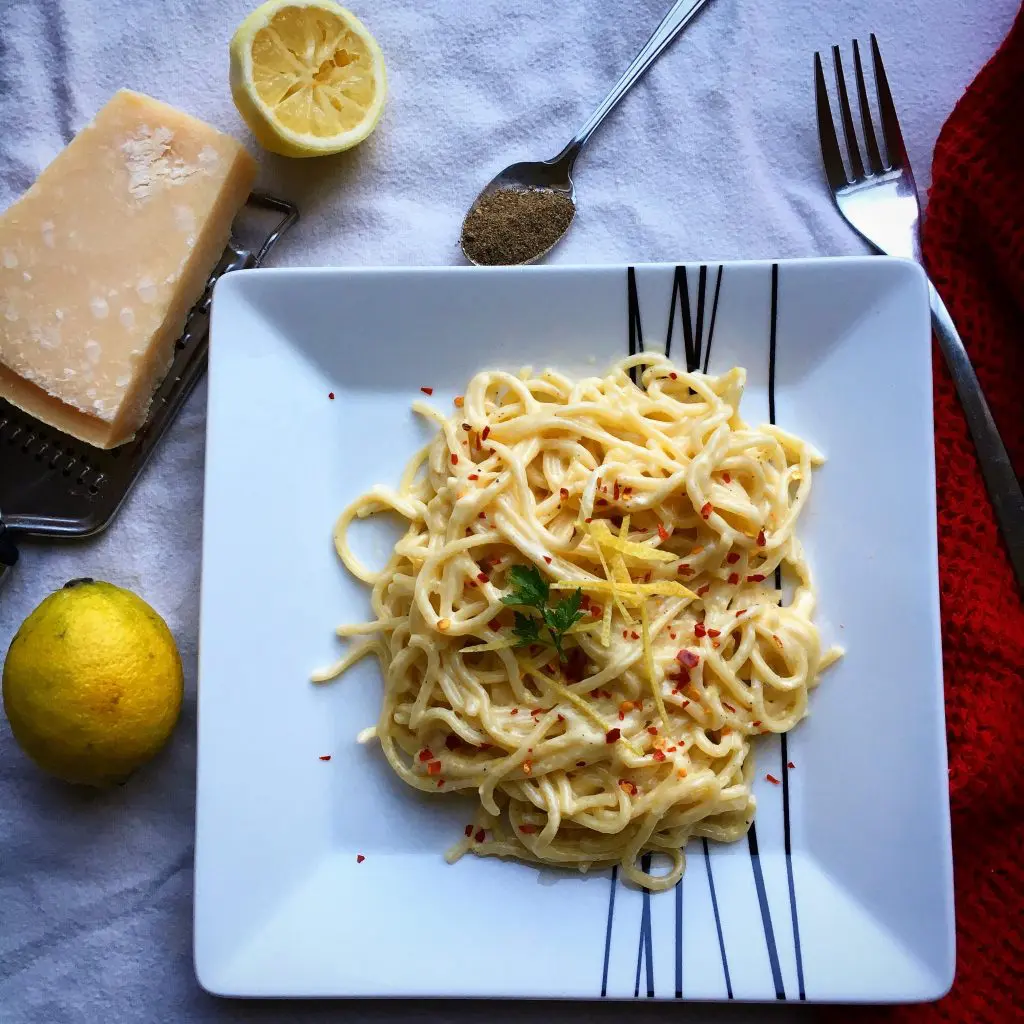 Pasta Al Limone ( Pasta in lemony creamy sauce)