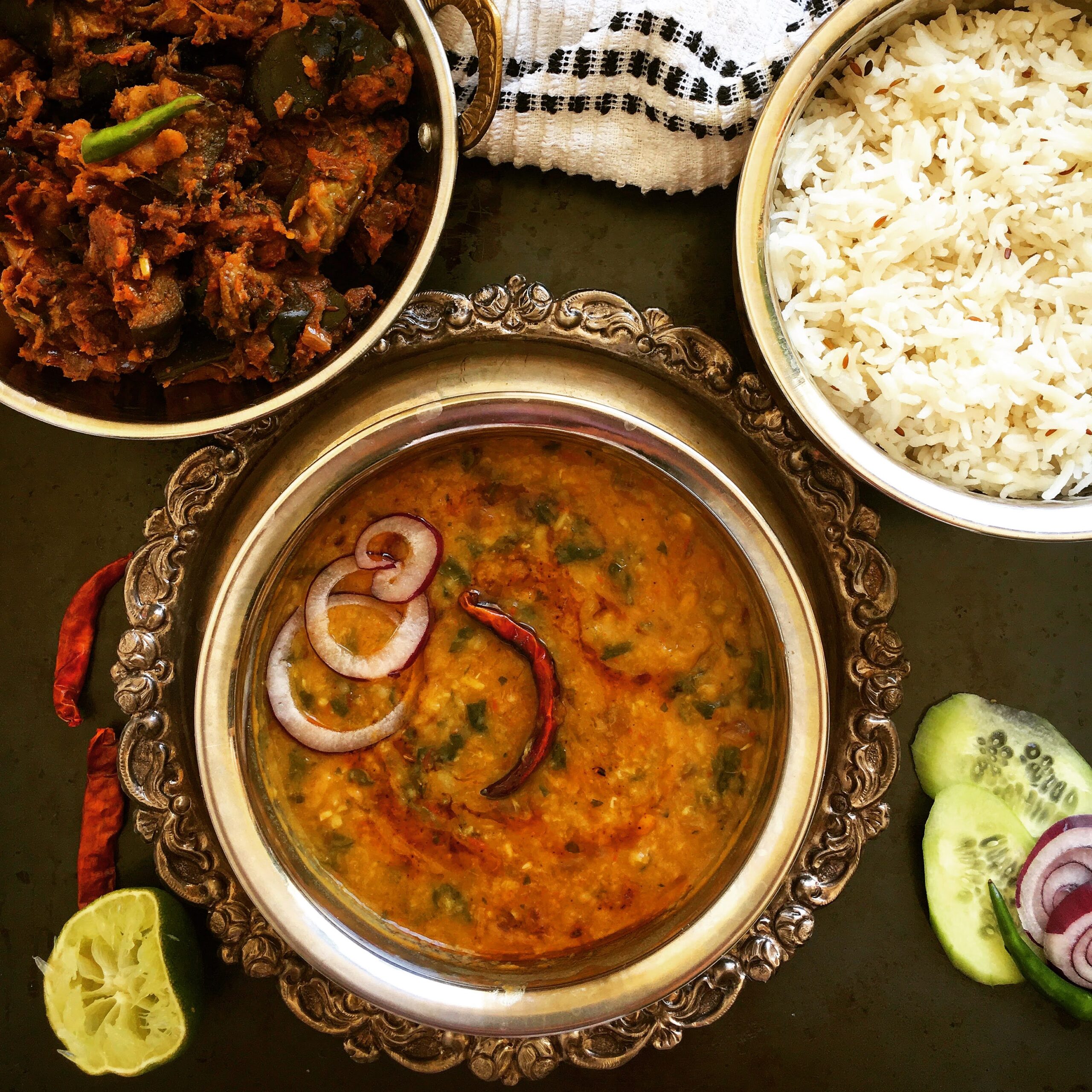 Dal Palak (Lentils with Spinach )