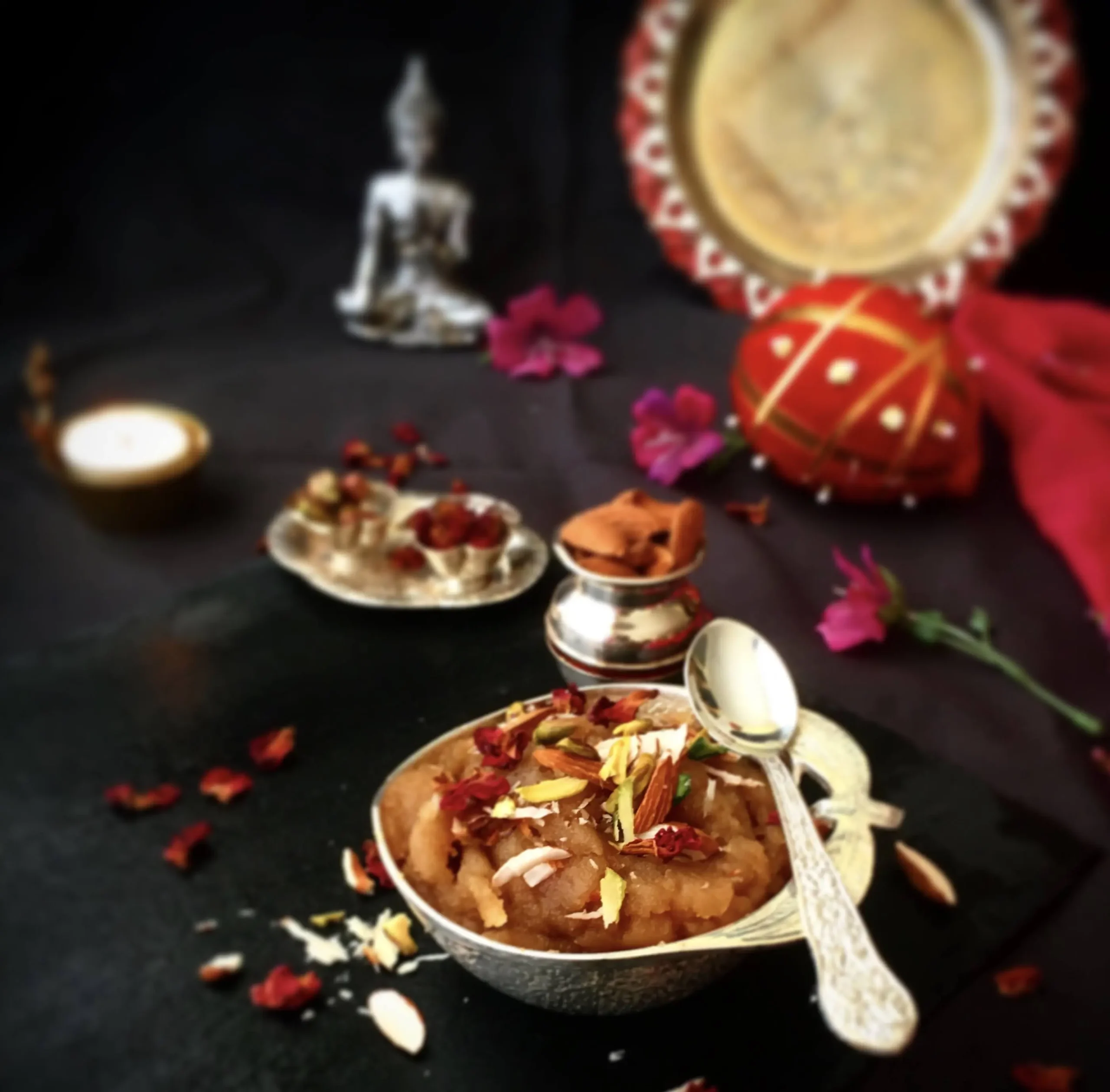 Atte ka Halwa/Kada Prasad/ Whole wheat flour halwa