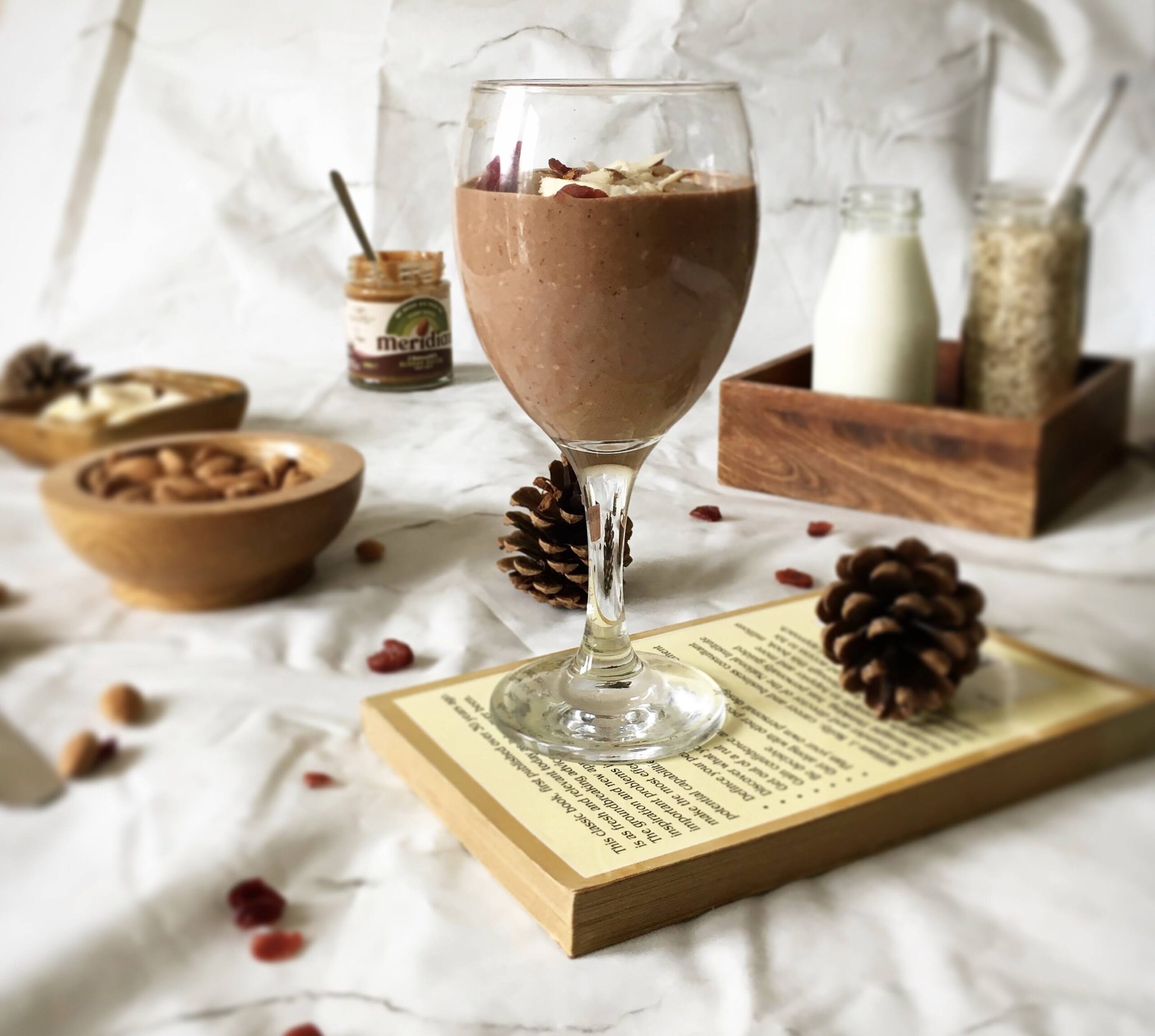 Almond Butter Chocolate Overnight Oats