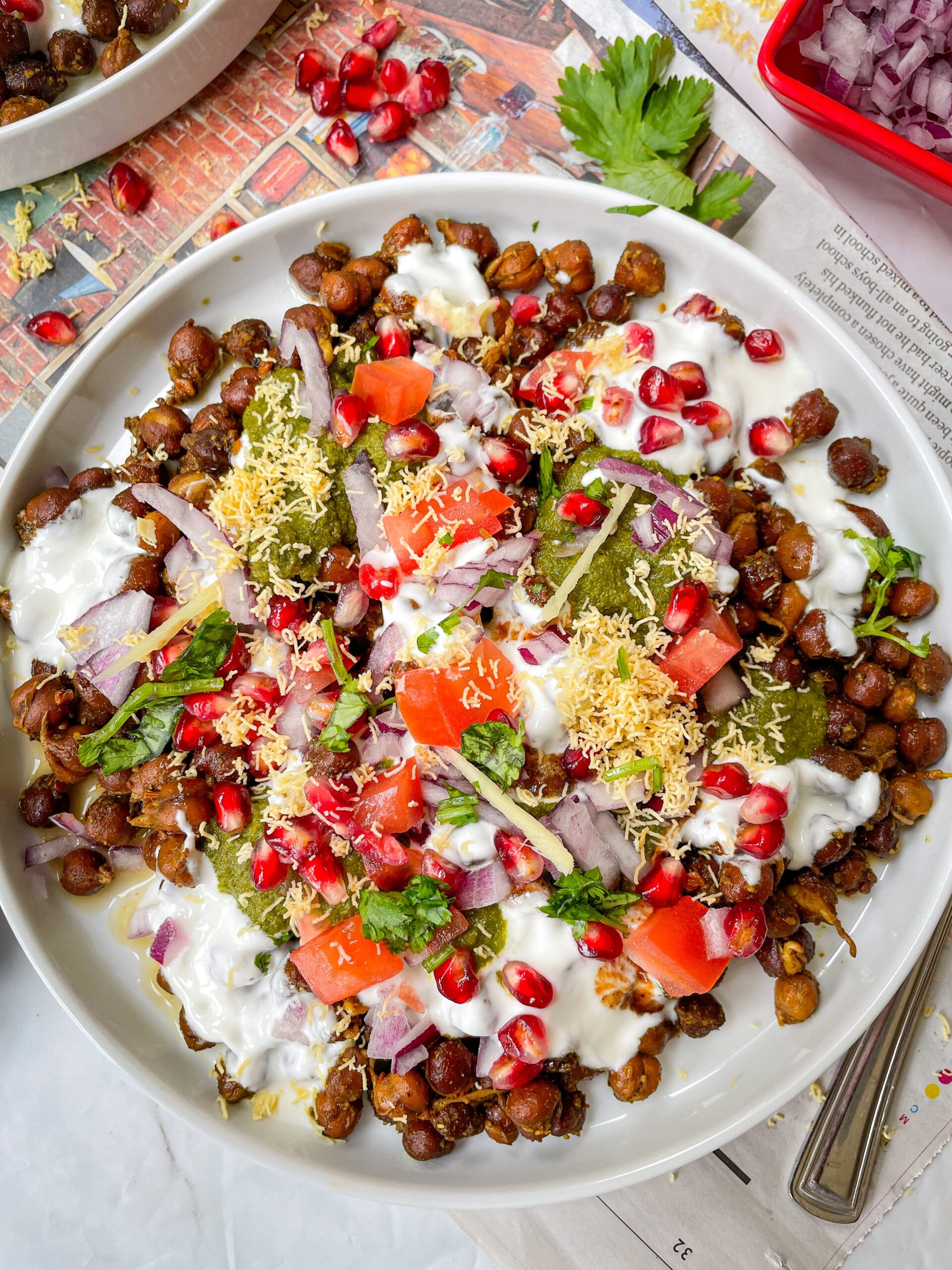 Kala Chana Chaat (Black Chickpeas Chaat )
