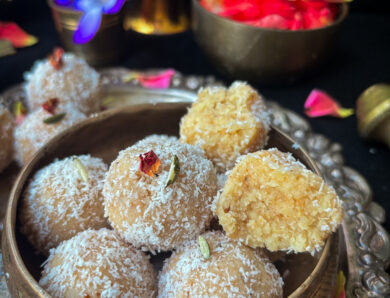 Easy Coconut Almond Ladoos