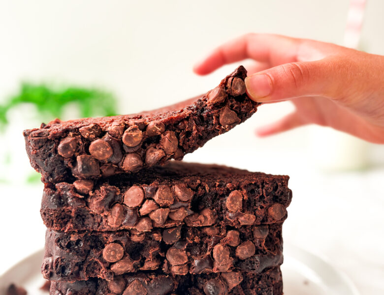 Eggless Double Chocolate Banana Bread